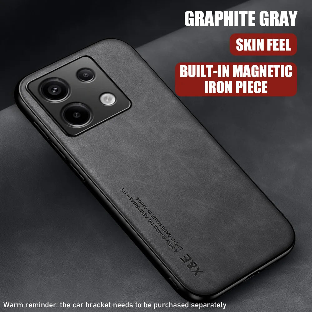 Shockproof Magnetic Car Holder Case For Xiaomi Redmi Note 14 Pro 5G 13 12 11 14C 13C 12C 4G 11S 12S Protective Cover Phone Coque