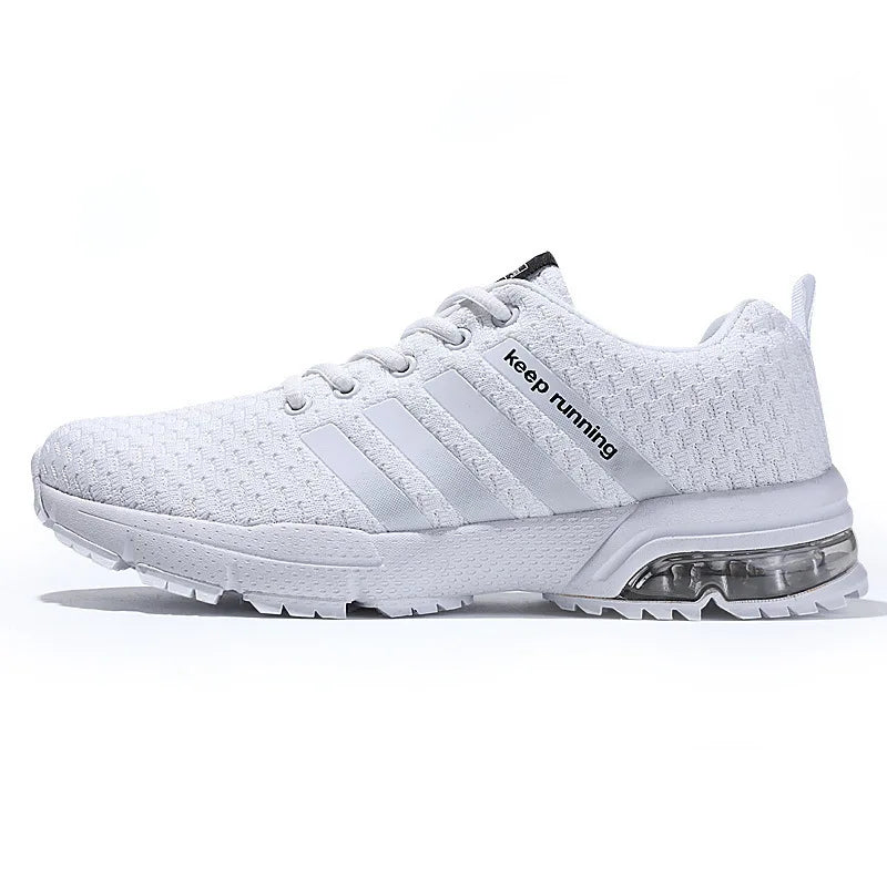 Men White Sneakers Shoes Breathable Anti Slip Hiking Shoes Low Top Air Cushioned Men's Running Shoes Casual Shoe Tenis Masculino