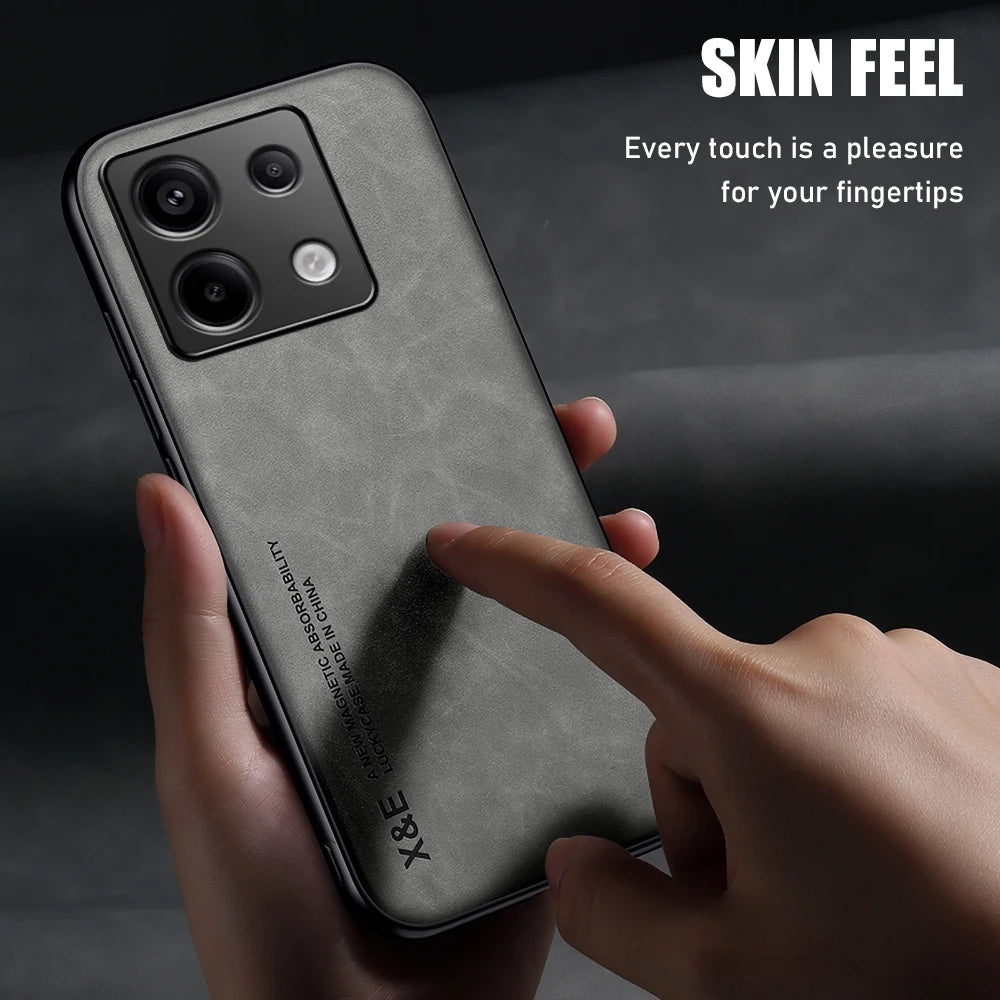 Shockproof Magnetic Car Holder Case For Xiaomi Redmi Note 14 Pro 5G 13 12 11 14C 13C 12C 4G 11S 12S Protective Cover Phone Coque