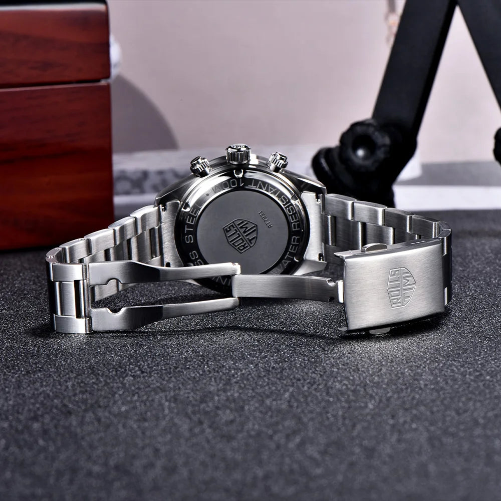 2026 ROLLS TIMI Men's Watch Top Fashion Men's Quartz Watch Luxury Sapphire VK63 Chronograph Sports Waterproof Relógios Masculino