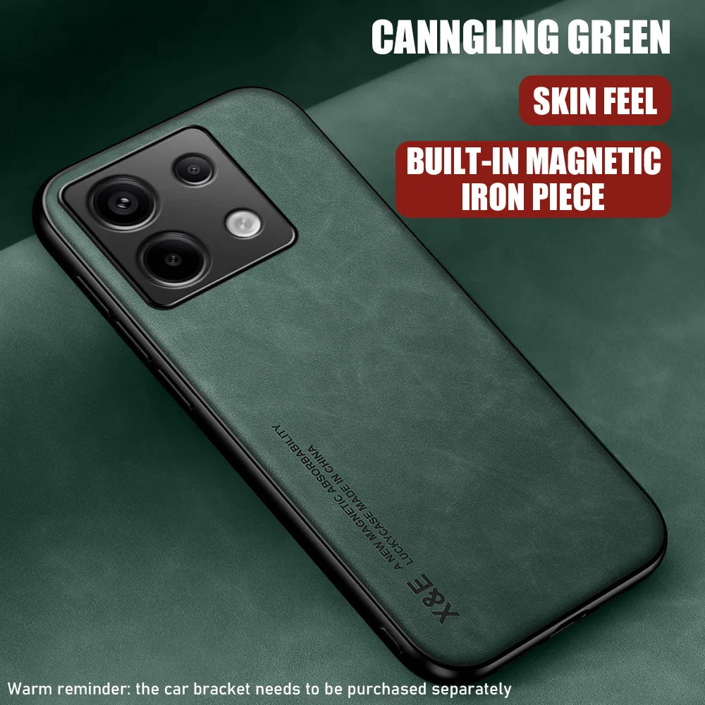 Shockproof Magnetic Car Holder Case For Xiaomi Redmi Note 14 Pro 5G 13 12 11 14C 13C 12C 4G 11S 12S Protective Cover Phone Coque