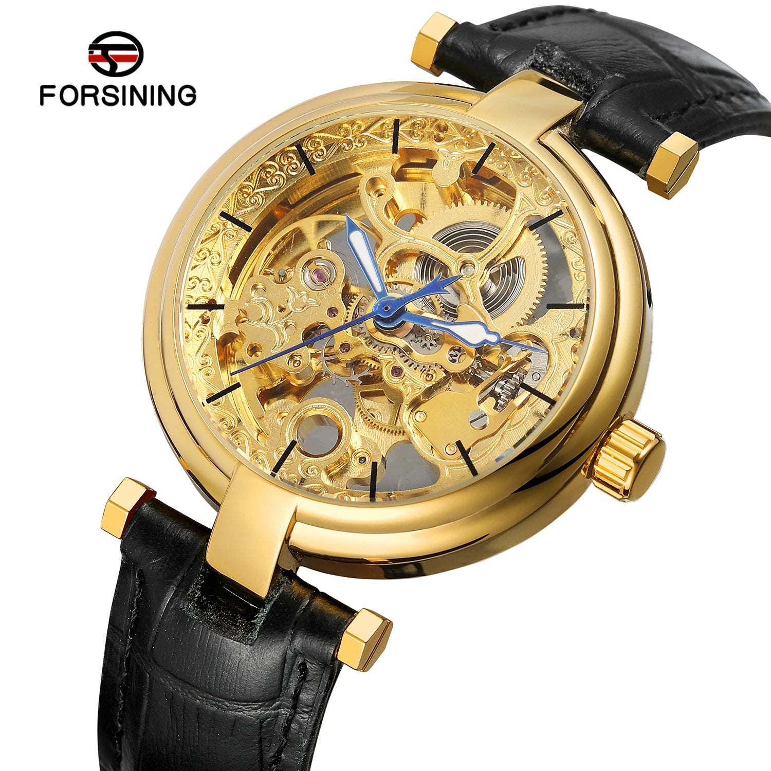 High-End Luxury Man FORSINING Original Replica reloj hombre automatico Hollow Skeleton Mechanical Automatic relógios wristwatch