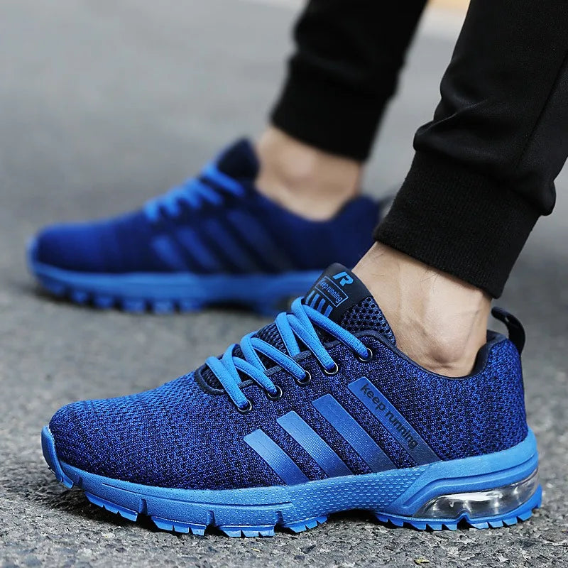 Men White Sneakers Shoes Breathable Anti Slip Hiking Shoes Low Top Air Cushioned Men's Running Shoes Casual Shoe Tenis Masculino