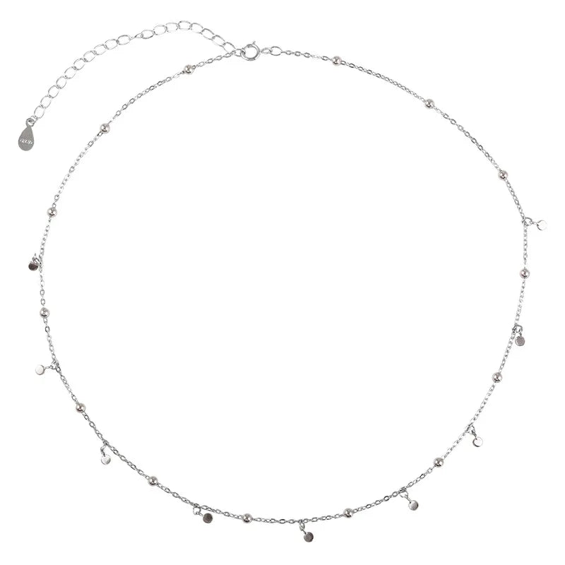 XIYANIKE Silver Color  Disc Tassels Necklace Female Charm Fashion Simple Jewelry Exquisite Accessories Joias Casamento