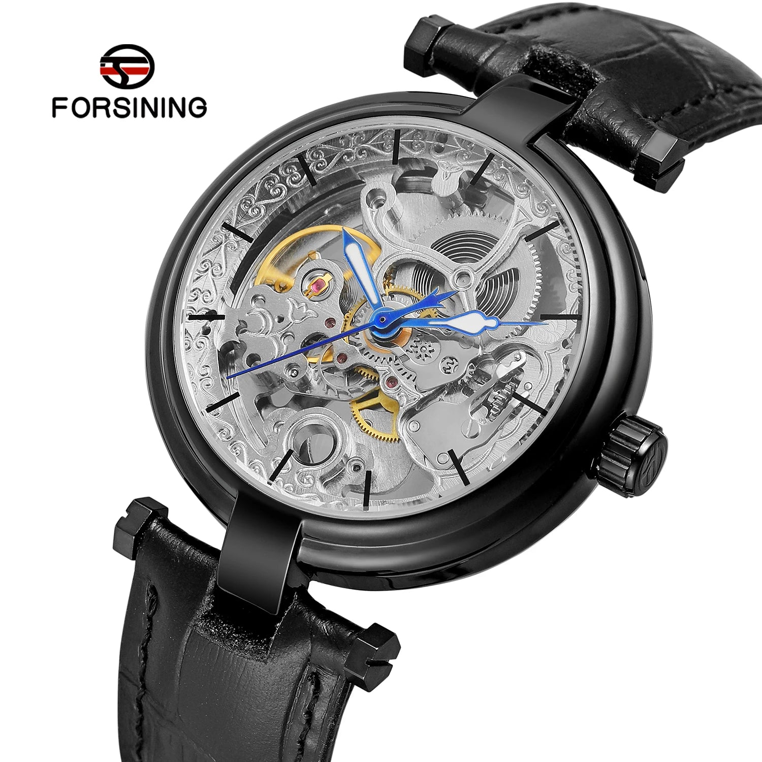 High-End Luxury Man FORSINING Original Replica reloj hombre automatico Hollow Skeleton Mechanical Automatic relógios wristwatch
