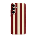 Red White Striped Case For Samsung A55 54 53 52 71 73 12 13 14 15 16 17 23 25 26 32 34 35 36 Hard PC Phone Cover Capa Coque