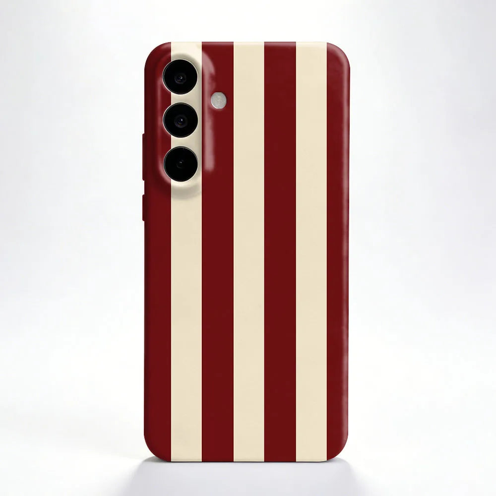Red White Striped Case For Samsung A55 54 53 52 71 73 12 13 14 15 16 17 23 25 26 32 34 35 36 Hard PC Phone Cover Capa Coque