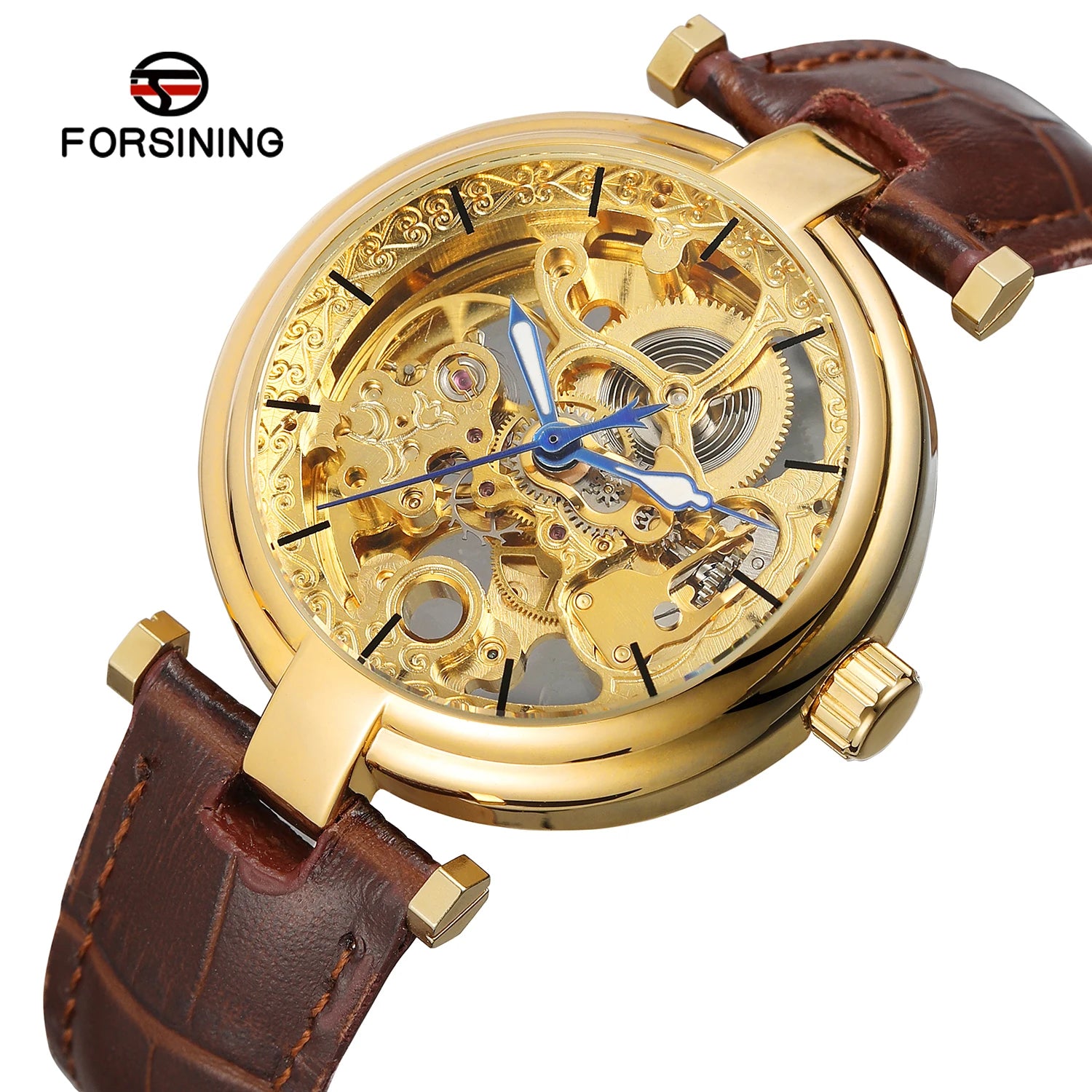 High-End Luxury Man FORSINING Original Replica reloj hombre automatico Hollow Skeleton Mechanical Automatic relógios wristwatch