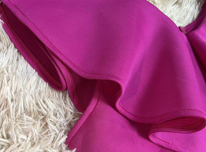 African Cross-border Source 2023 New Solid Color Loose Style Evening Dress Slim-fit Long Dress for Cross-border