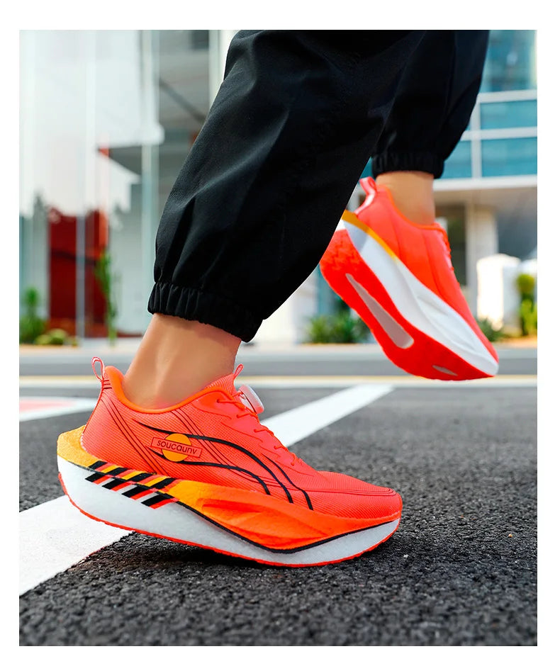 Tênis de Corrida Profissional com Placa de Carbono para Fitness, Leve e Confortável para Homens e Mulheres, Antiderrapante