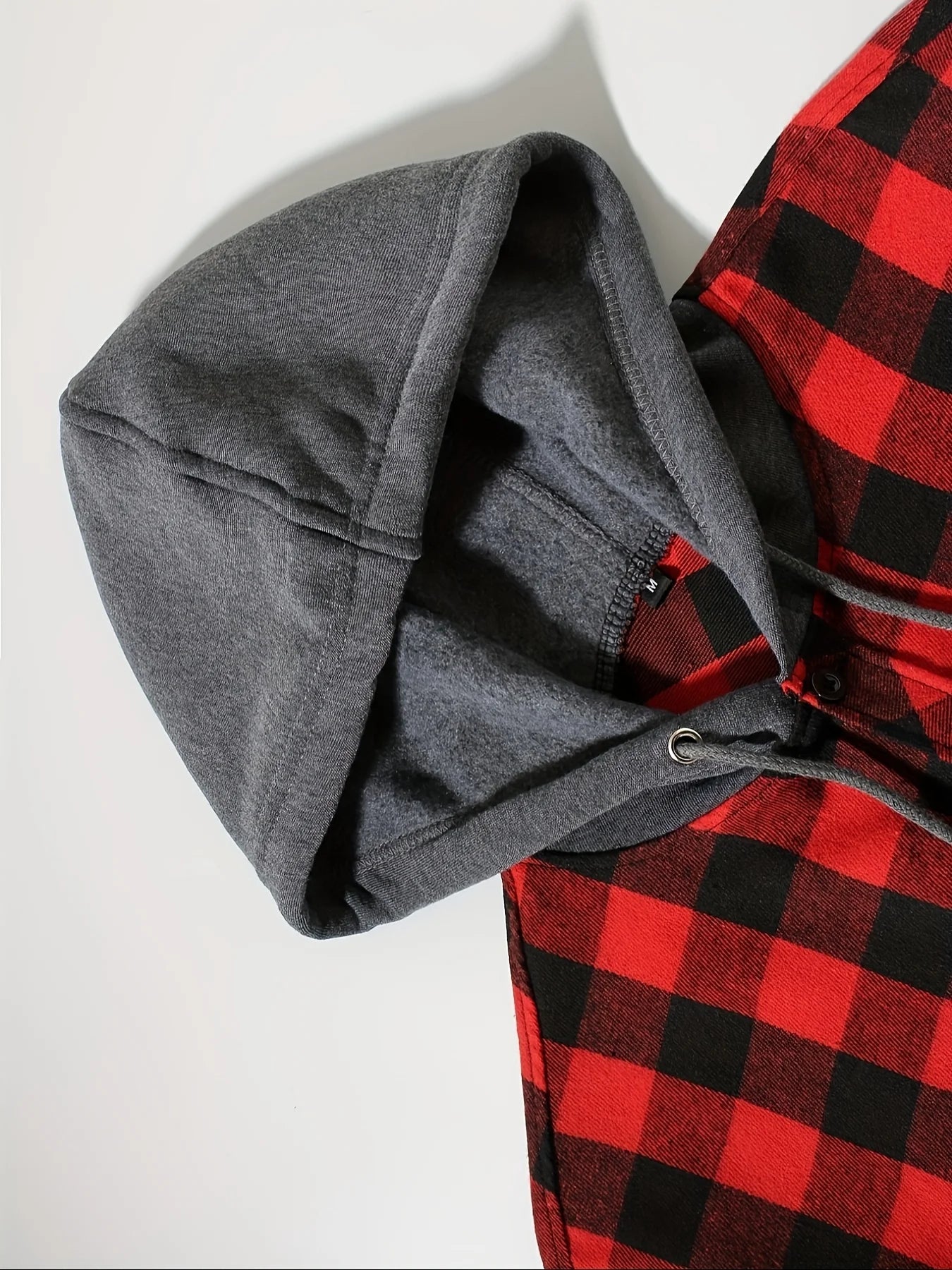 Camisas masculinas clássicas xadrez casual botão para baixo com capuz manga comprida bolsos duplos camisa com capuz jaqueta de flanela primavera outono topos
