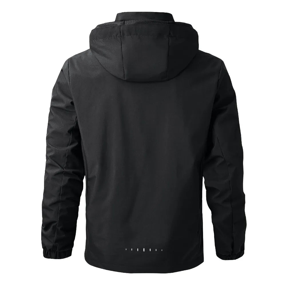 Jaqueta de chuva impermeável masculina leve exterior com capuz capa de chuva ao ar livre caminhadas jaqueta à prova de vento escalada jaquetas ao ar livre