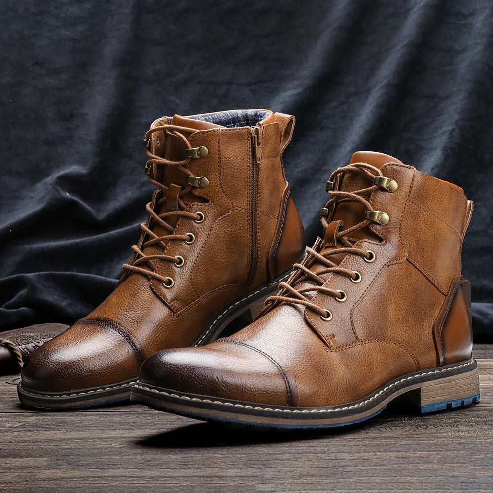 Tamanho 7-13 Botas de tornozelo para homens Botas de couro masculinas Bota de marca para homens # AL605