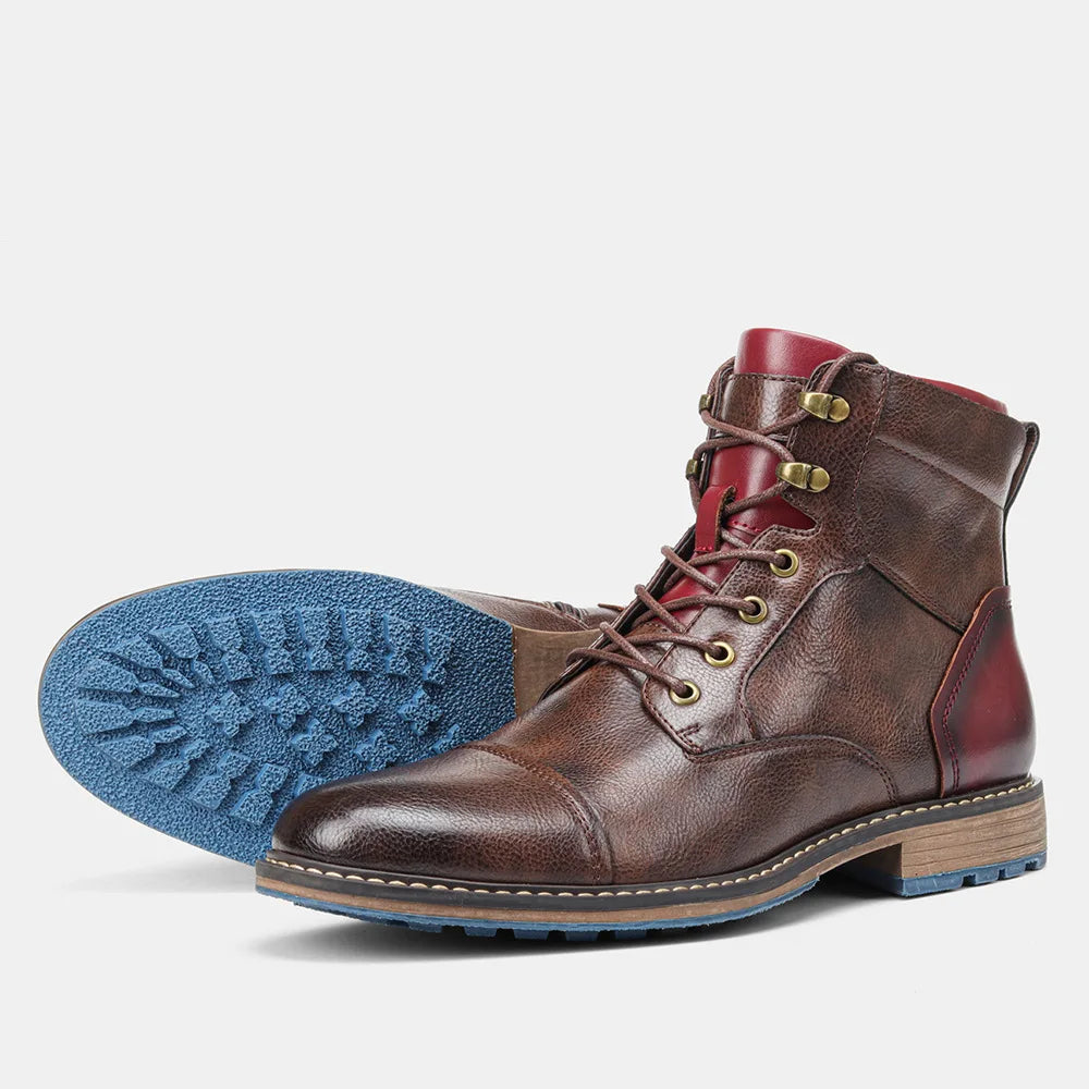 Tamanho 7-13 Botas de tornozelo para homens Botas de couro masculinas Bota de marca para homens # AL605