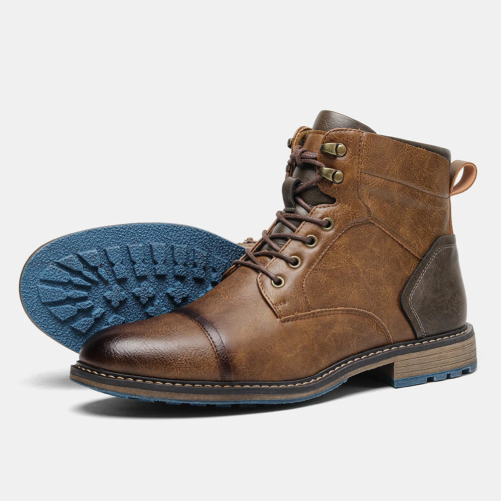 Tamanho 7-13 Botas de tornozelo para homens Botas de couro masculinas Bota de marca para homens # AL605