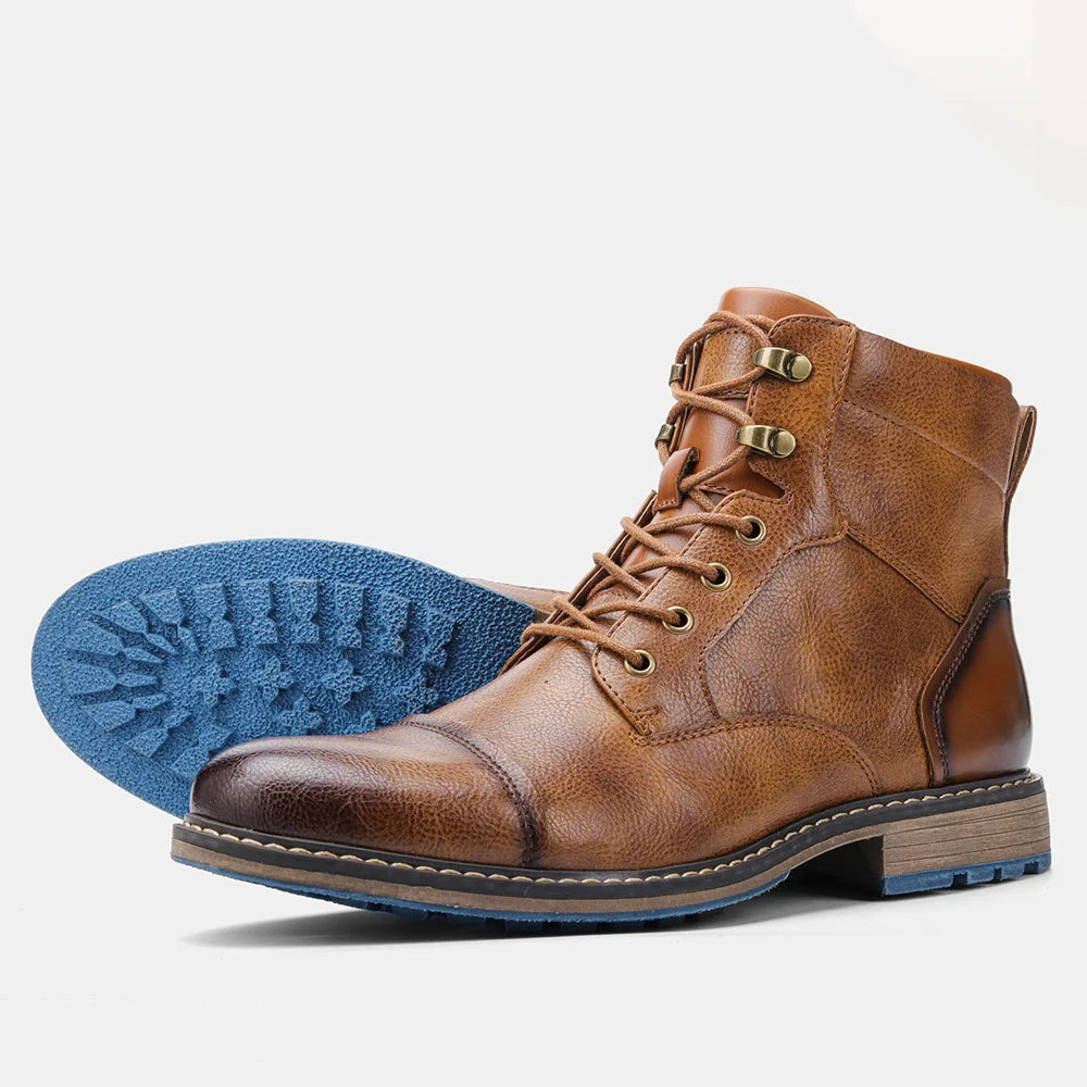 Tamanho 7-13 Botas de tornozelo para homens Botas de couro masculinas Bota de marca para homens # AL605