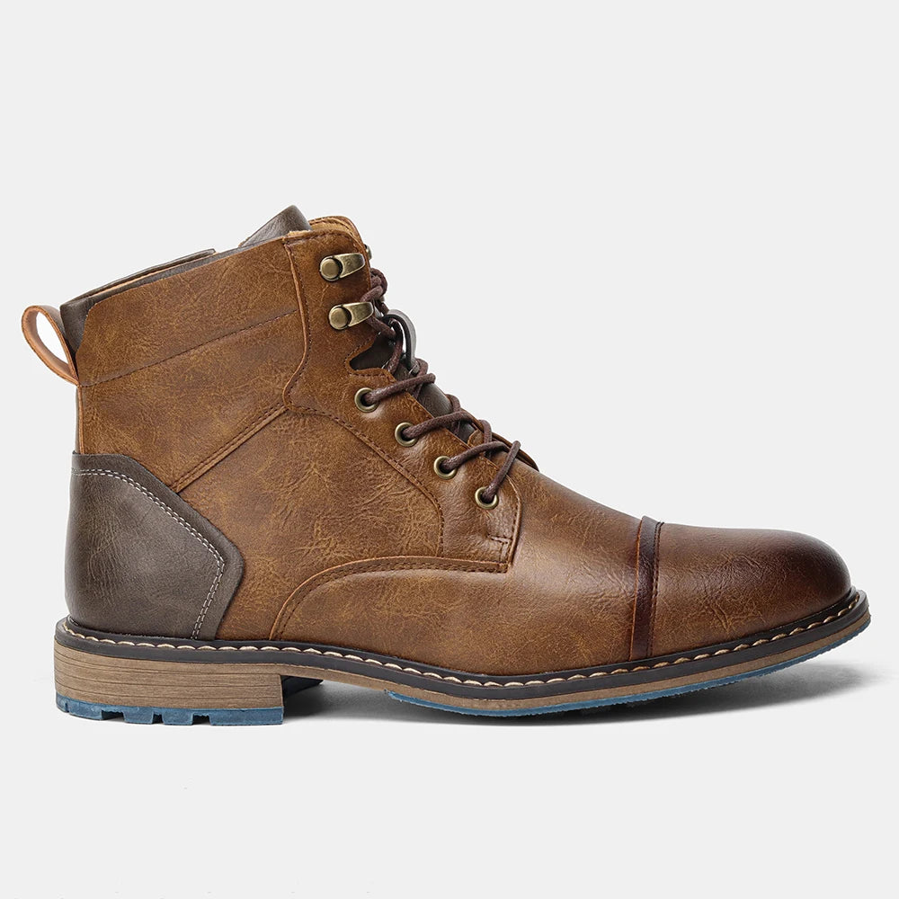 Tamanho 7-13 Botas de tornozelo para homens Botas de couro masculinas Bota de marca para homens # AL605