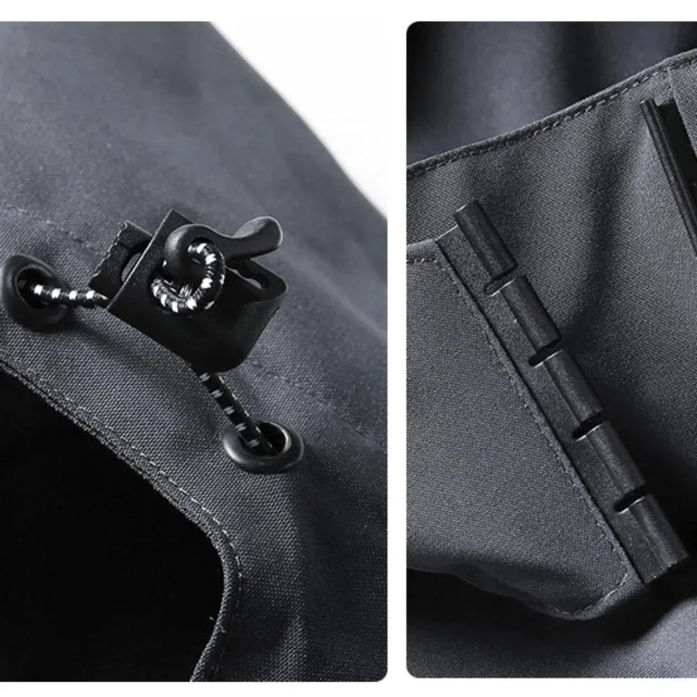 Jaqueta de chuva impermeável masculina leve exterior com capuz capa de chuva ao ar livre caminhadas jaqueta à prova de vento escalada jaquetas ao ar livre