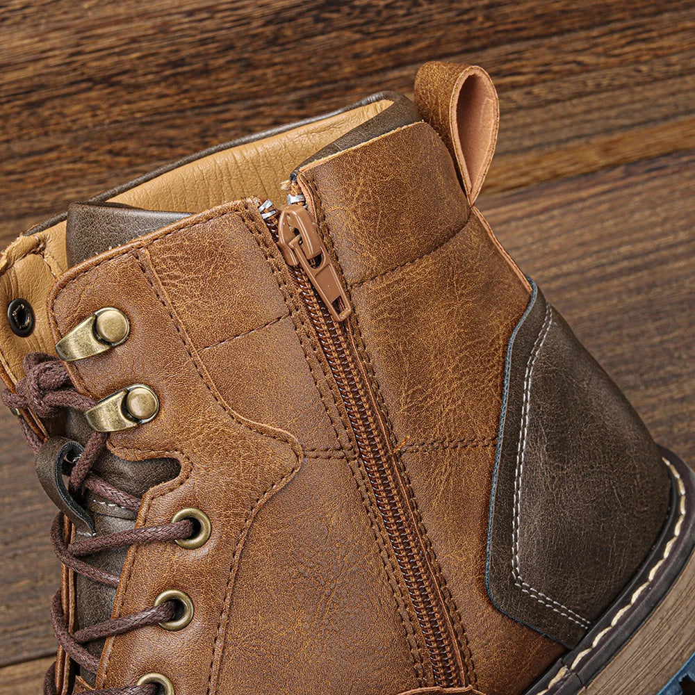 Tamanho 7-13 Botas de tornozelo para homens Botas de couro masculinas Bota de marca para homens # AL605