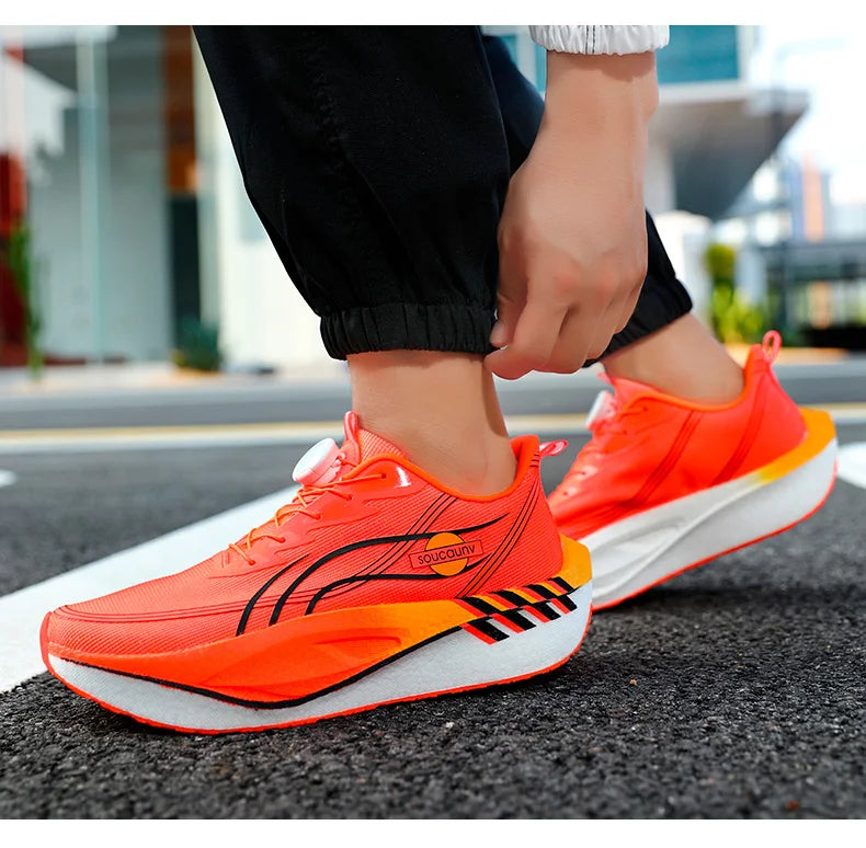 Tênis de Corrida Profissional com Placa de Carbono para Fitness, Leve e Confortável para Homens e Mulheres, Antiderrapante