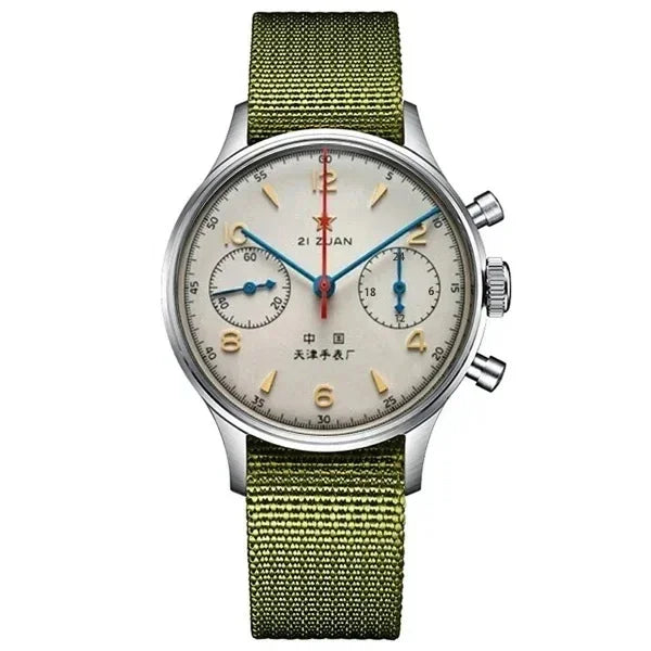 Relógios para homem 1963 relógio piloto automático 42 mm impermeável retro quartzo cronógrafo relógio de vestuário vintage Translated with https://laratranslate.com
