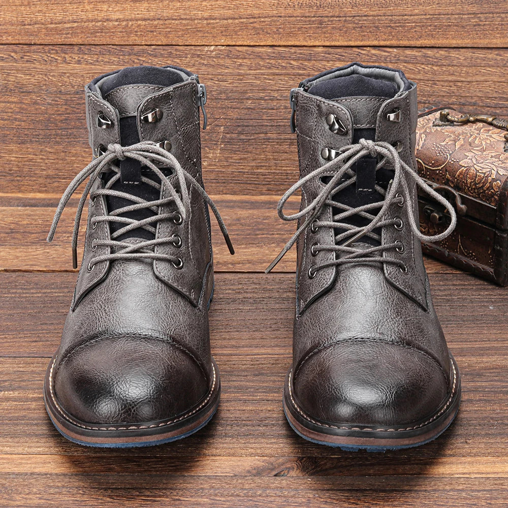 Tamanho 7-13 Botas de tornozelo para homens Botas de couro masculinas Bota de marca para homens # AL605