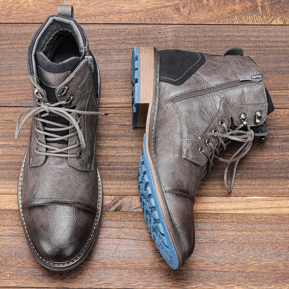 Tamanho 7-13 Botas de tornozelo para homens Botas de couro masculinas Bota de marca para homens # AL605