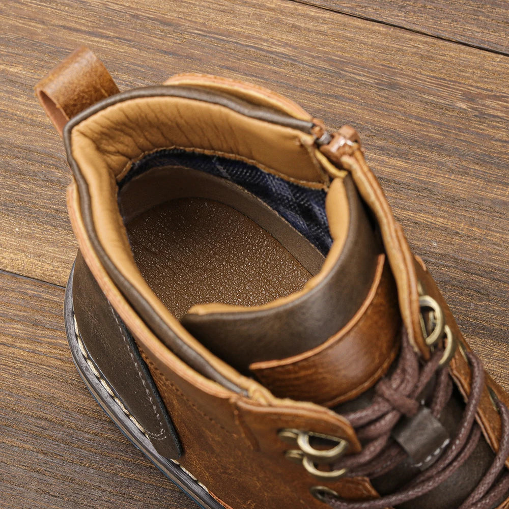 Tamanho 7-13 Botas de tornozelo para homens Botas de couro masculinas Bota de marca para homens # AL605
