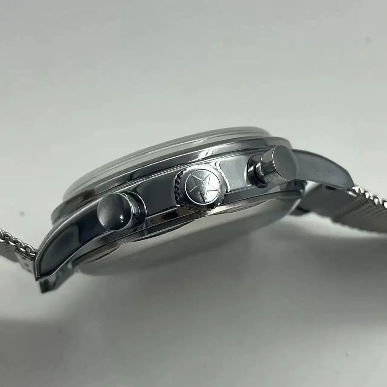 Relógios para homem 1963 relógio piloto automático 42 mm impermeável retro quartzo cronógrafo relógio de vestuário vintage Translated with https://laratranslate.com