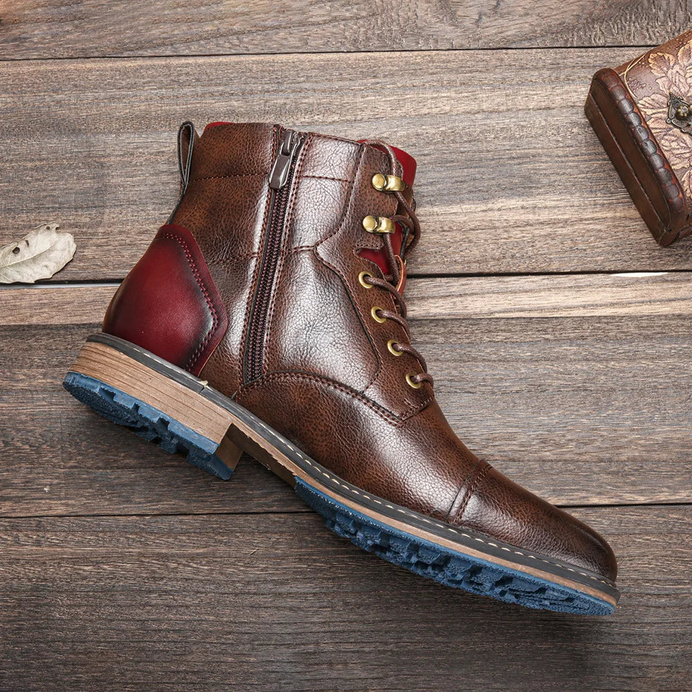 Tamanho 7-13 Botas de tornozelo para homens Botas de couro masculinas Bota de marca para homens # AL605