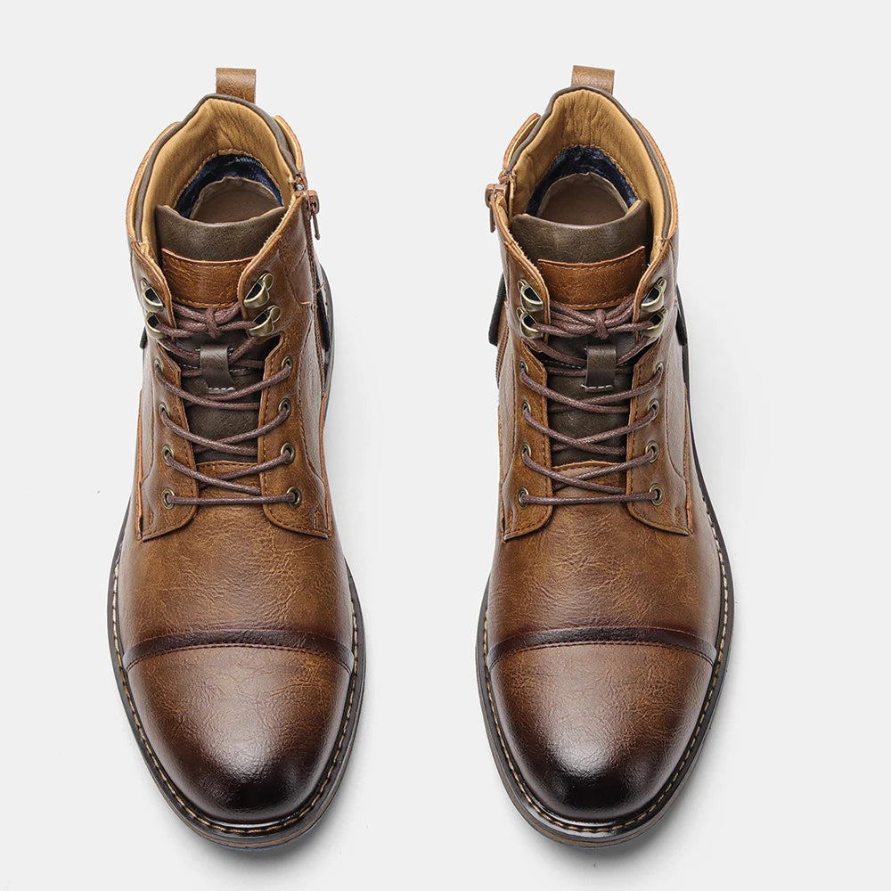 Tamanho 7-13 Botas de tornozelo para homens Botas de couro masculinas Bota de marca para homens # AL605