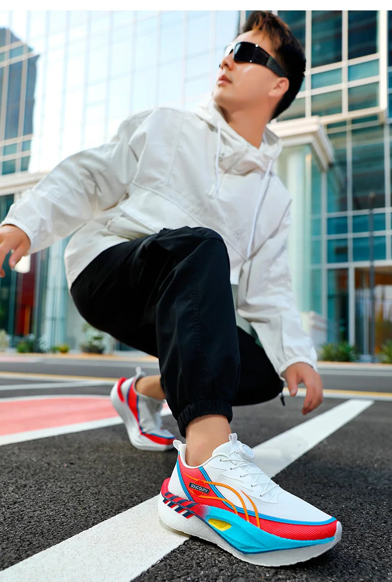 Tênis de Corrida Profissional com Placa de Carbono para Fitness, Leve e Confortável para Homens e Mulheres, Antiderrapante