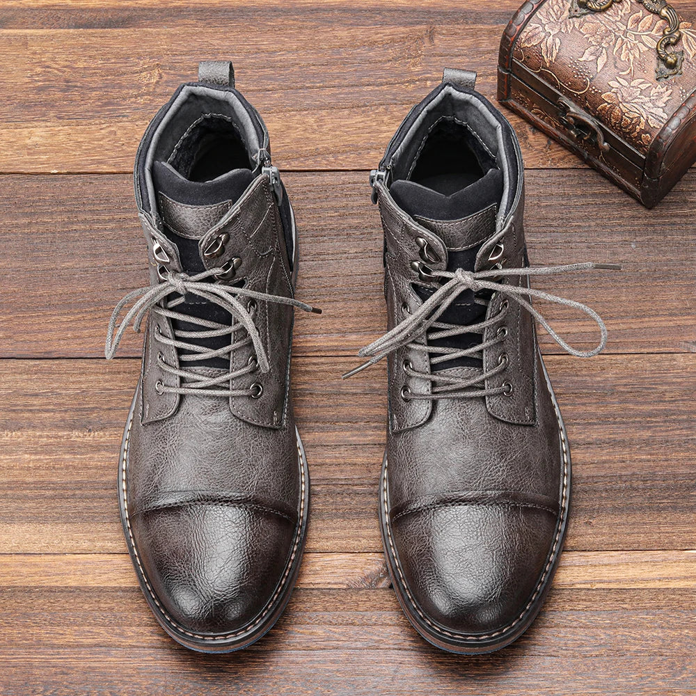 Tamanho 7-13 Botas de tornozelo para homens Botas de couro masculinas Bota de marca para homens # AL605