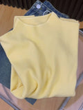 Suéter Feminino Casual Vintage de Tricô Manga Longa Gola Alta Liso Moda Outono Inverno 2026