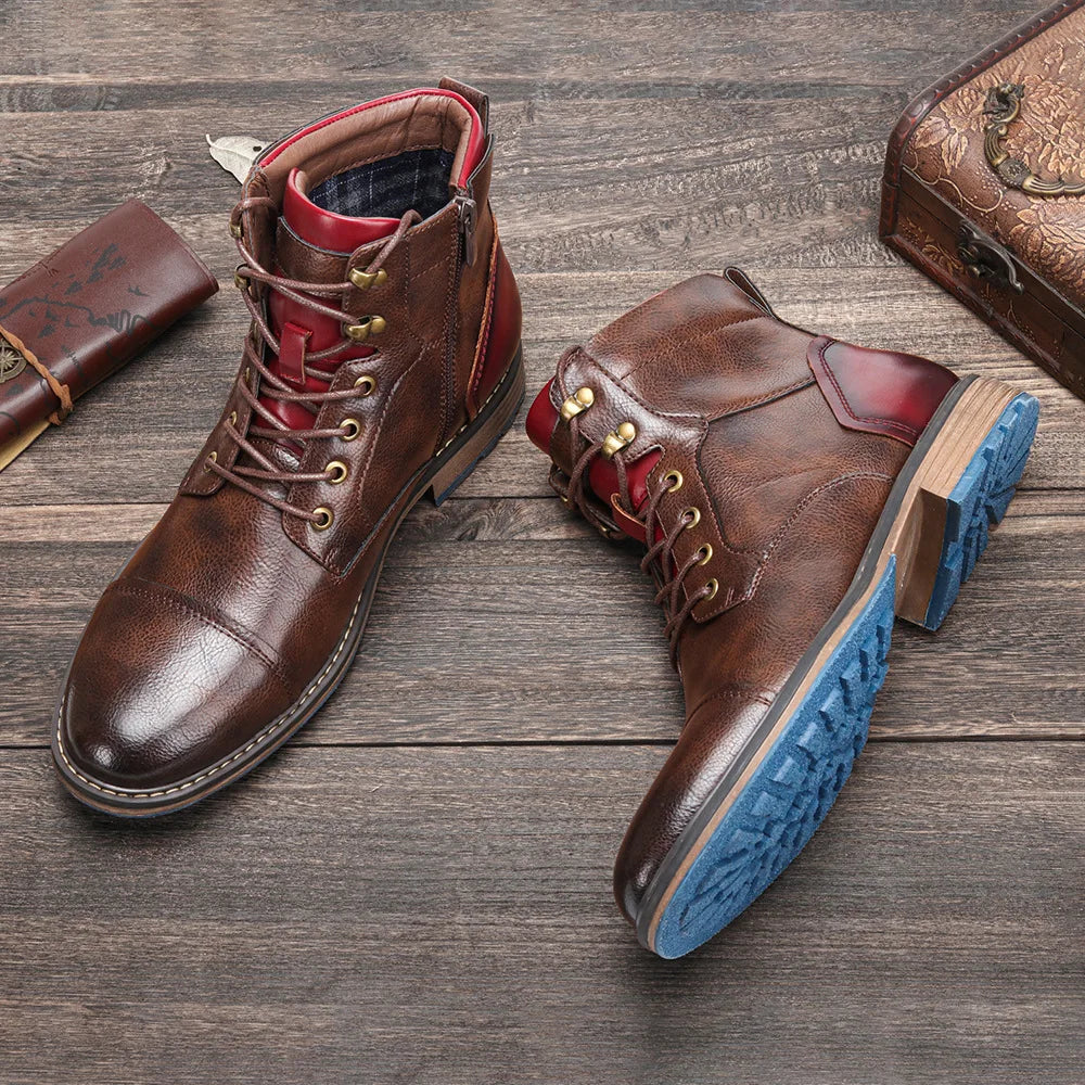 Tamanho 7-13 Botas de tornozelo para homens Botas de couro masculinas Bota de marca para homens # AL605