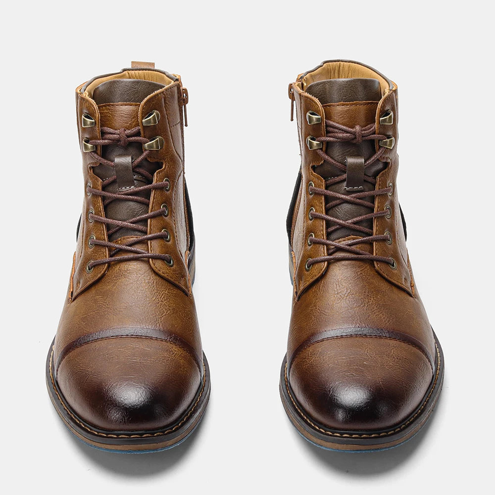 Tamanho 7-13 Botas de tornozelo para homens Botas de couro masculinas Bota de marca para homens # AL605