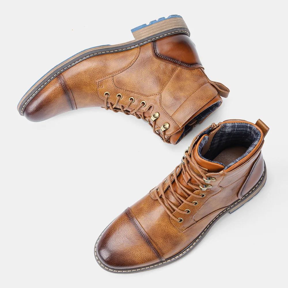 Tamanho 7-13 Botas de tornozelo para homens Botas de couro masculinas Bota de marca para homens # AL605