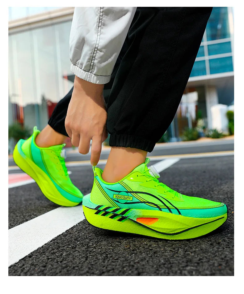 Tênis de Corrida Profissional com Placa de Carbono para Fitness, Leve e Confortável para Homens e Mulheres, Antiderrapante