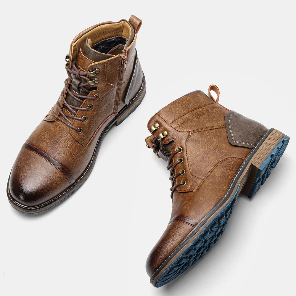 Tamanho 7-13 Botas de tornozelo para homens Botas de couro masculinas Bota de marca para homens # AL605