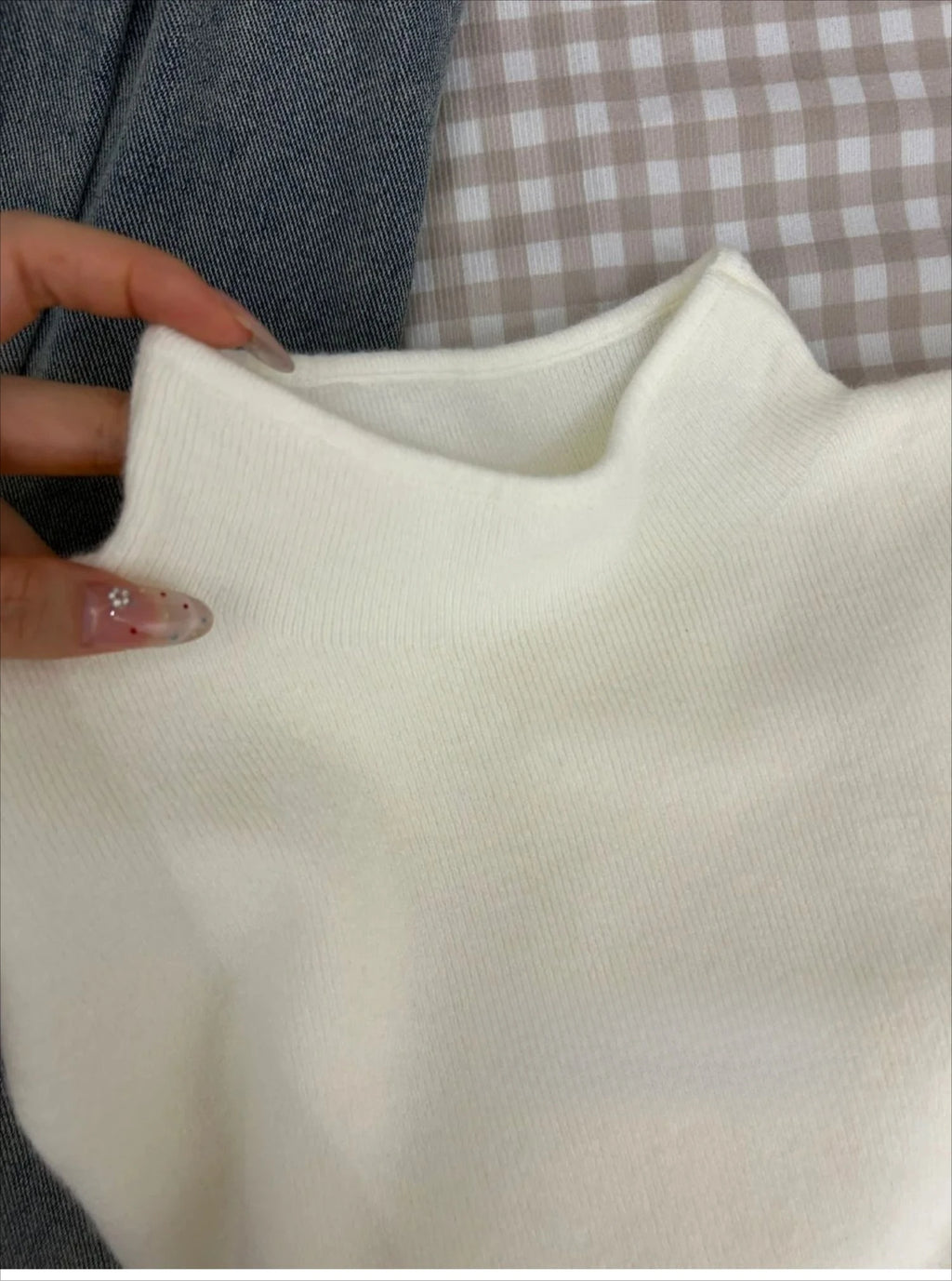 Suéter Feminino Casual Vintage de Tricô Manga Longa Gola Alta Liso Moda Outono Inverno 2026