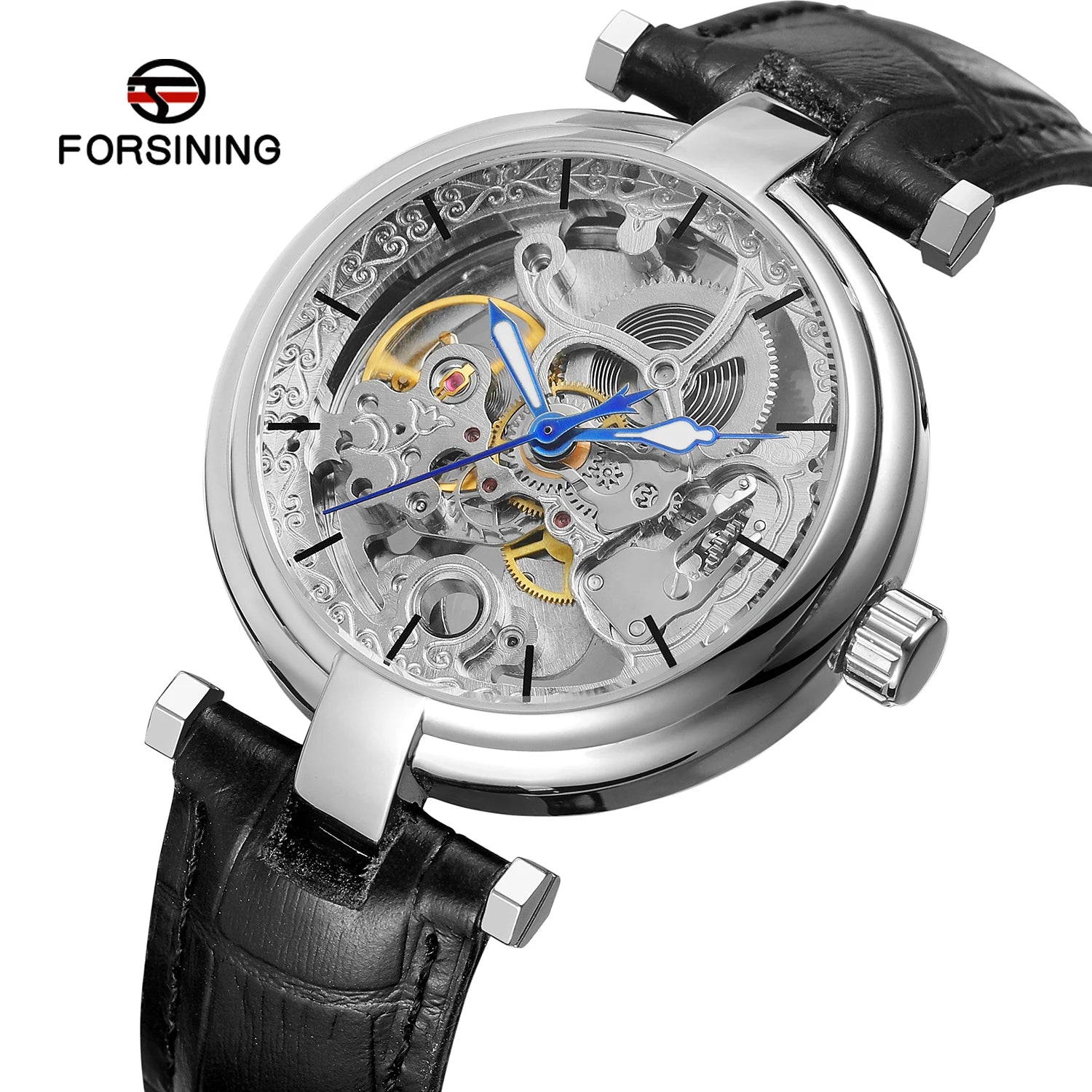High-End Luxury Man FORSINING Original Replica reloj hombre automatico Hollow Skeleton Mechanical Automatic relógios wristwatch