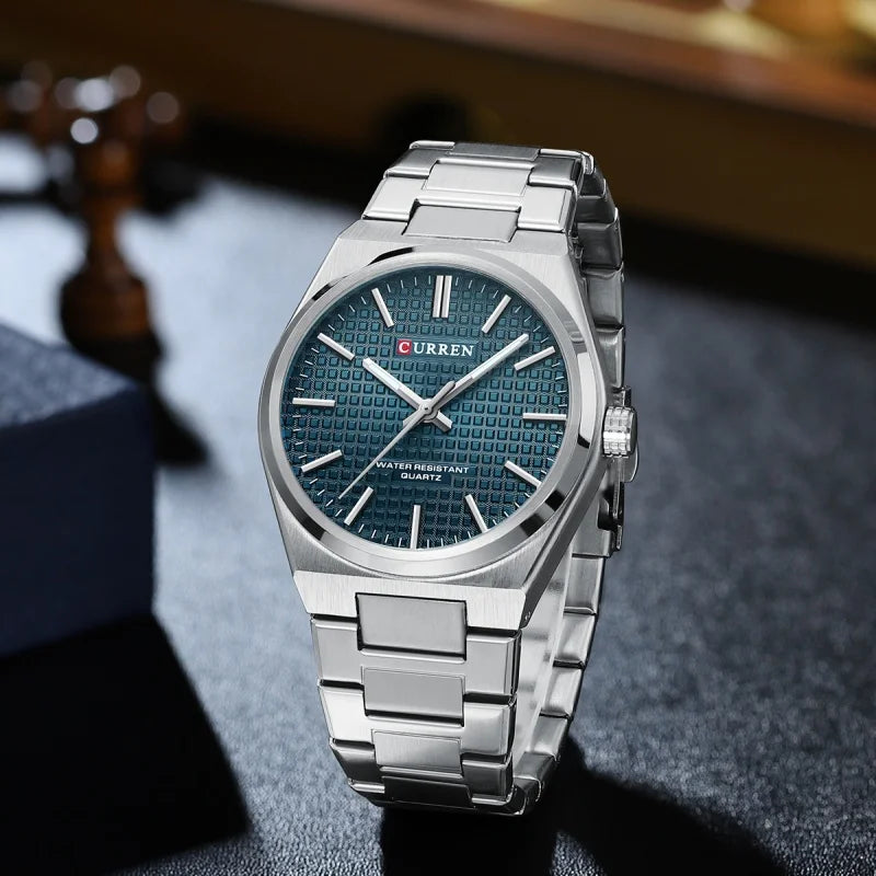CURREN 8439 Top Brand Men's Watch Luxury Business Waterproof Stainless Steel Military Quartz Men's Watches relógios masculino