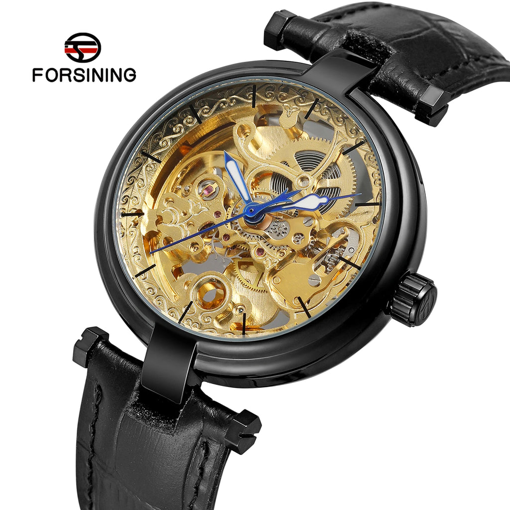 High-End Luxury Man FORSINING Original Replica reloj hombre automatico Hollow Skeleton Mechanical Automatic relógios wristwatch