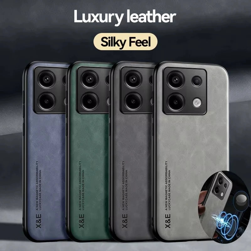 Shockproof Magnetic Car Holder Case For Xiaomi Redmi Note 14 Pro 5G 13 12 11 14C 13C 12C 4G 11S 12S Protective Cover Phone Coque