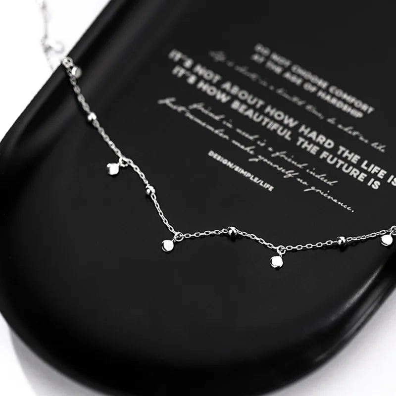 XIYANIKE Silver Color  Disc Tassels Necklace Female Charm Fashion Simple Jewelry Exquisite Accessories Joias Casamento