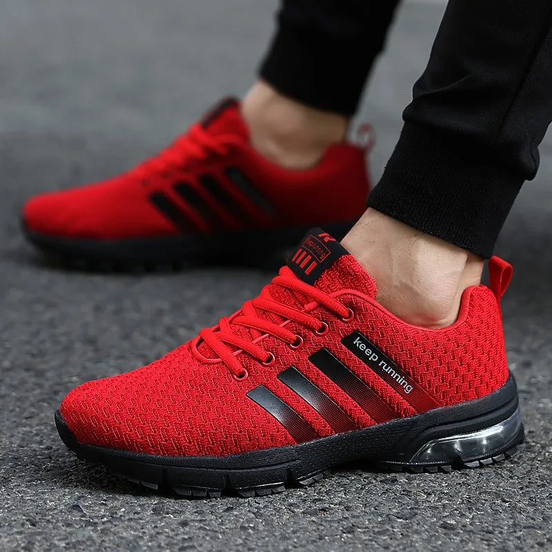 Men White Sneakers Shoes Breathable Anti Slip Hiking Shoes Low Top Air Cushioned Men's Running Shoes Casual Shoe Tenis Masculino