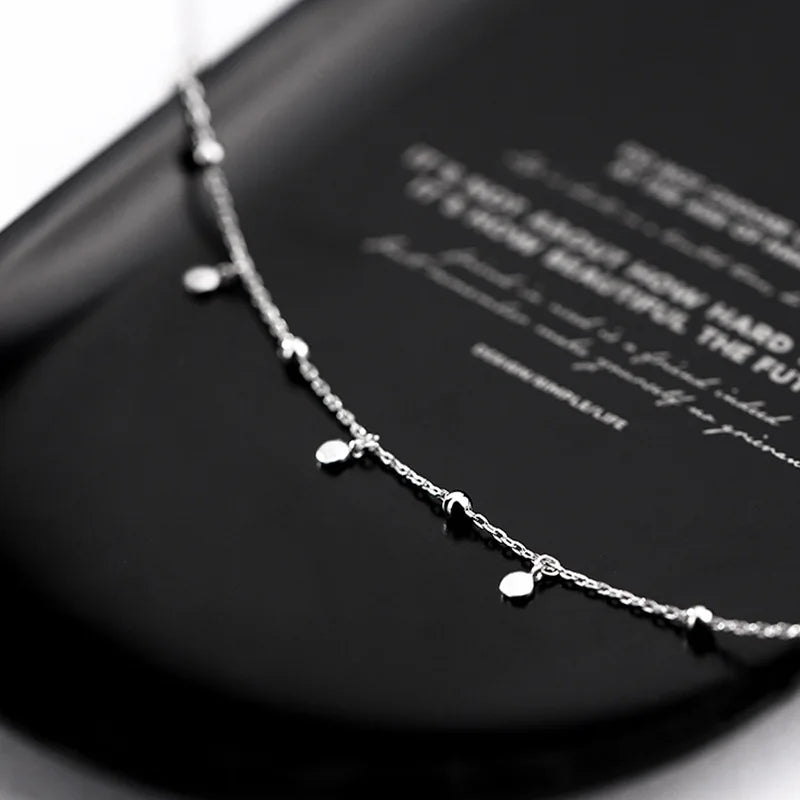 XIYANIKE Silver Color  Disc Tassels Necklace Female Charm Fashion Simple Jewelry Exquisite Accessories Joias Casamento